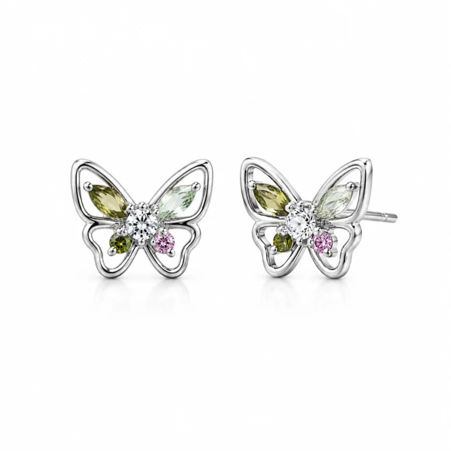 925 Sterling Silver Butterfly Stud Earrings – 925 sterling silver jewellery by SIVAAH