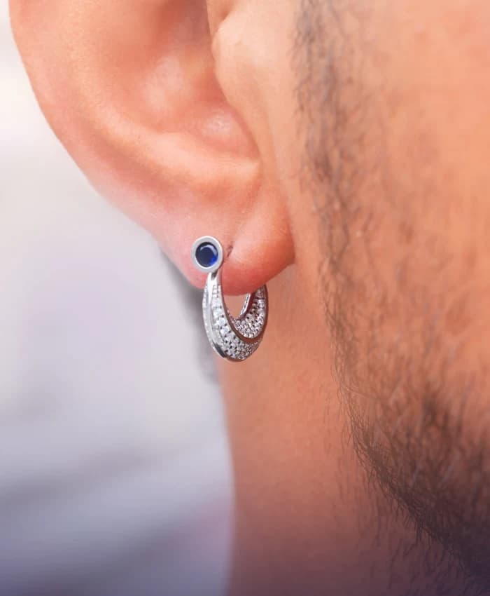 925 Sterling Silver Men Kundal