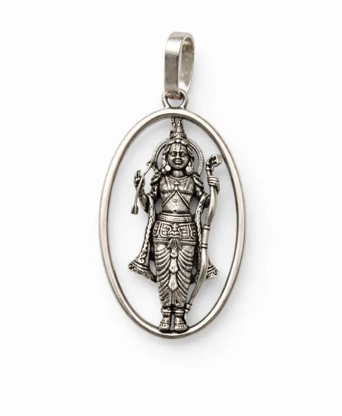 925 Sterling Silver Lord Ram Ji Locket