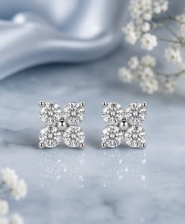 925 Sterling Silver Soft Petal Studs