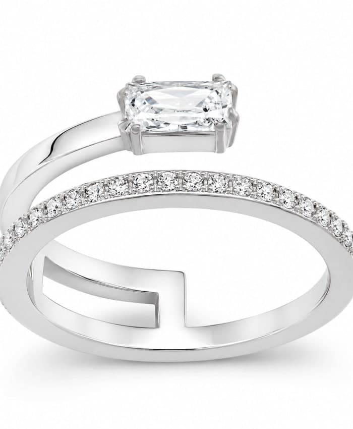 Modern Geometric Open Wrap Ring