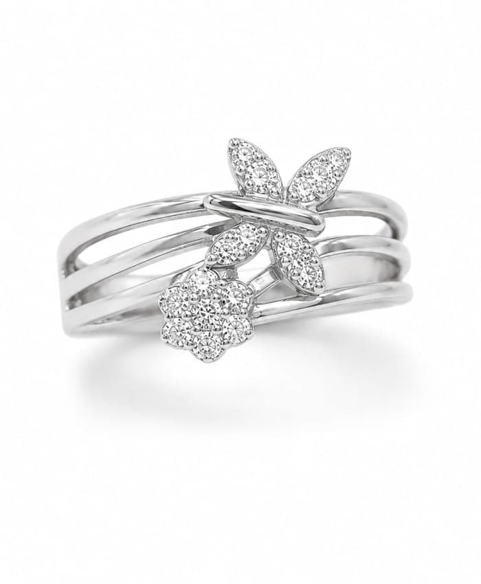 925 Sterling Silver Enchanted Garden Multi-Strand Ring