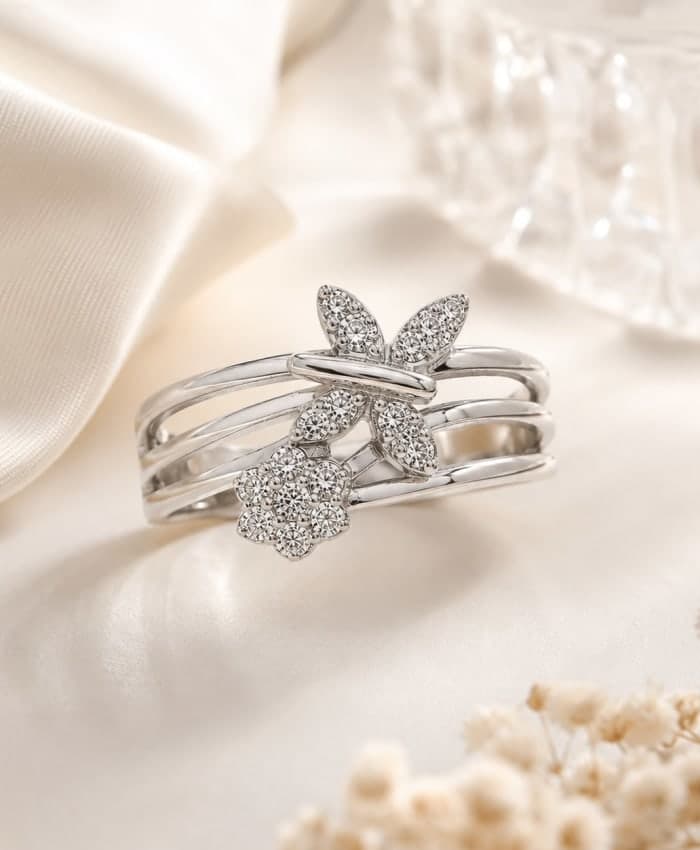 925 Sterling Silver Enchanted Garden Multi-Strand Ring