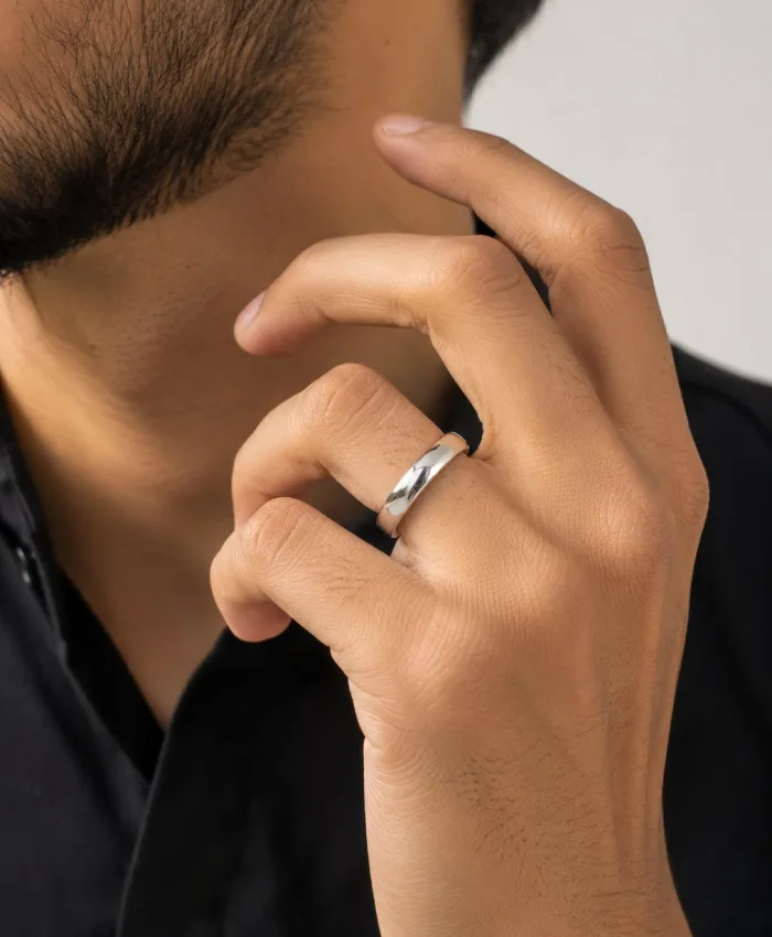925 Silver Classic Plain Challa Ring