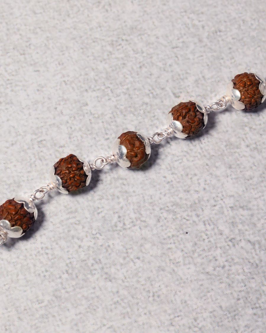 Original 5-Mukhi Rudraksha Bracelet in 925 Sterling Silver – 925 sterling silver jewellery by SIVAAH