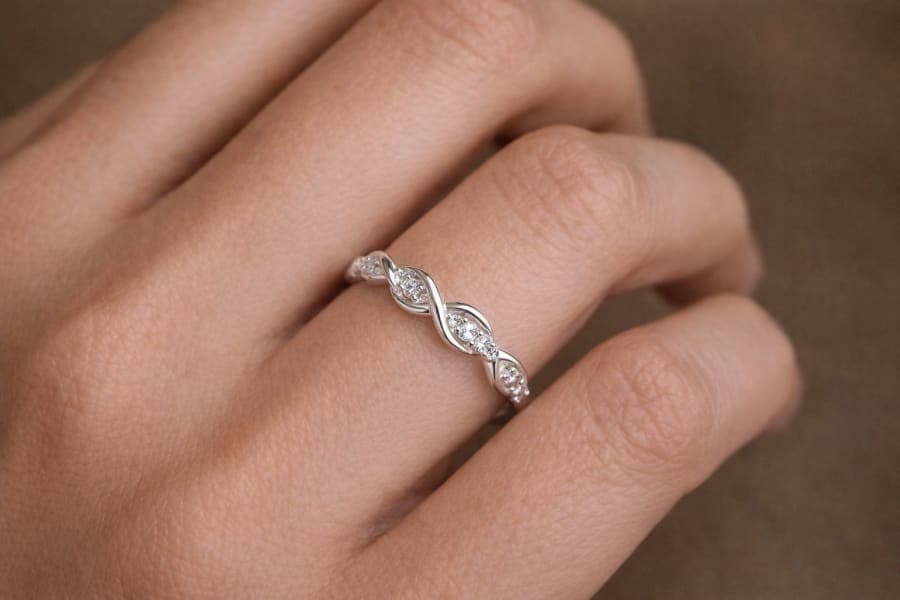 925 Sterling Silver Solitaire Infinity Stone Ring – 925 sterling silver jewellery by SIVAAH