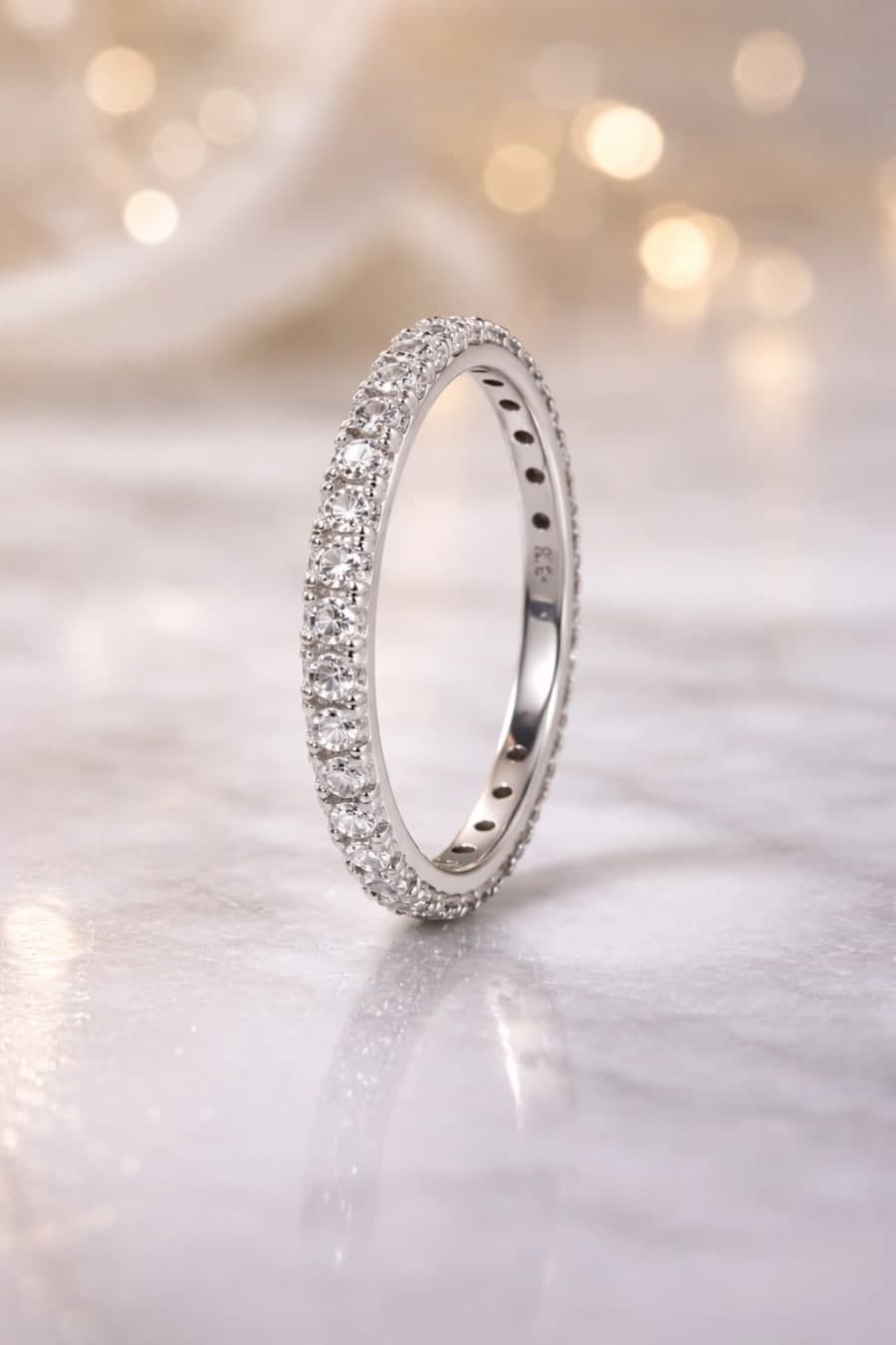 Sterling Silver Sparkling Full Eternity Band – 925 sterling silver jewellery by SIVAAH