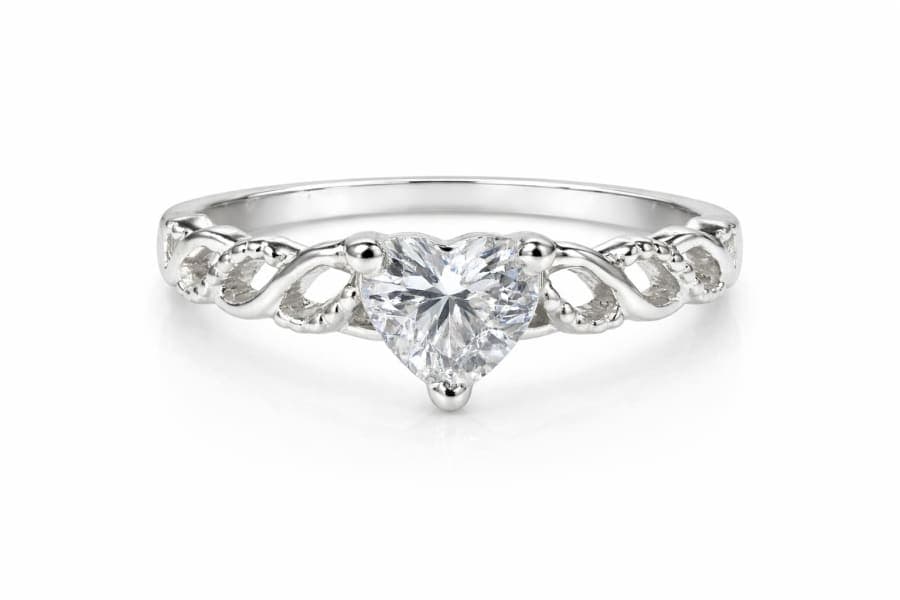 925 Sterling Silver Enchanted Heart Promise Ring – 925 sterling silver jewellery by SIVAAH