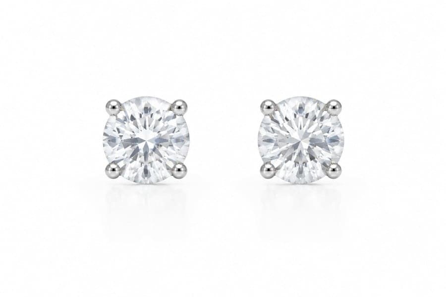 925 Sterling Silver Eternal Solitaire Studs – 925 sterling silver jewellery by SIVAAH