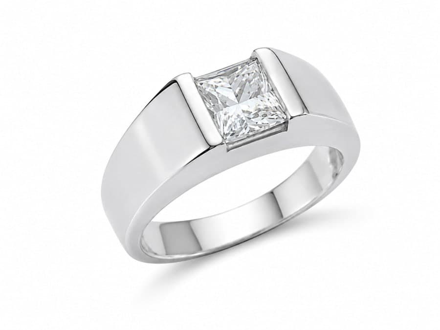 925 Sterling Silver Edge Bar-Set Men's Ring – 925 sterling silver jewellery by SIVAAH