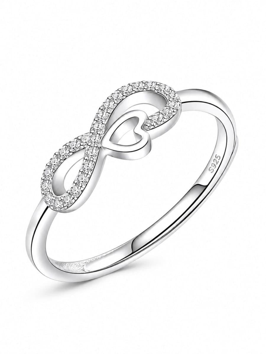 925 Sterling Silver Infinite Love Heart Ring – 925 sterling silver jewellery by SIVAAH